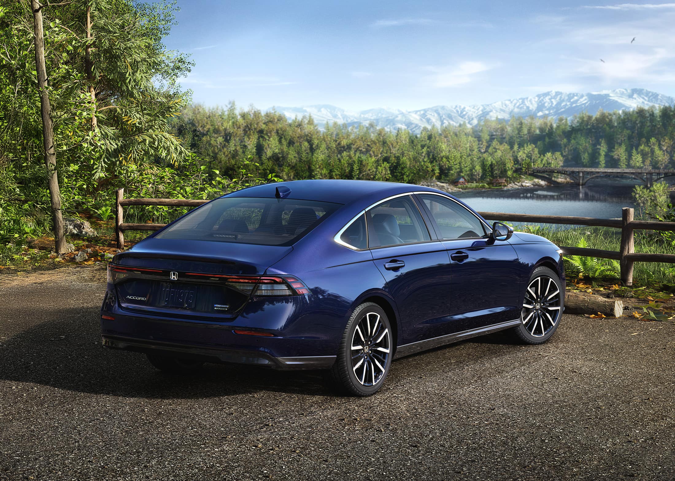 2026 Honda Accord Touring Hybrid shown in Canyon River Blue Metallic.